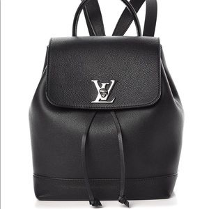 LOUIS VUITTON Calfskin Lockme Backpack Black